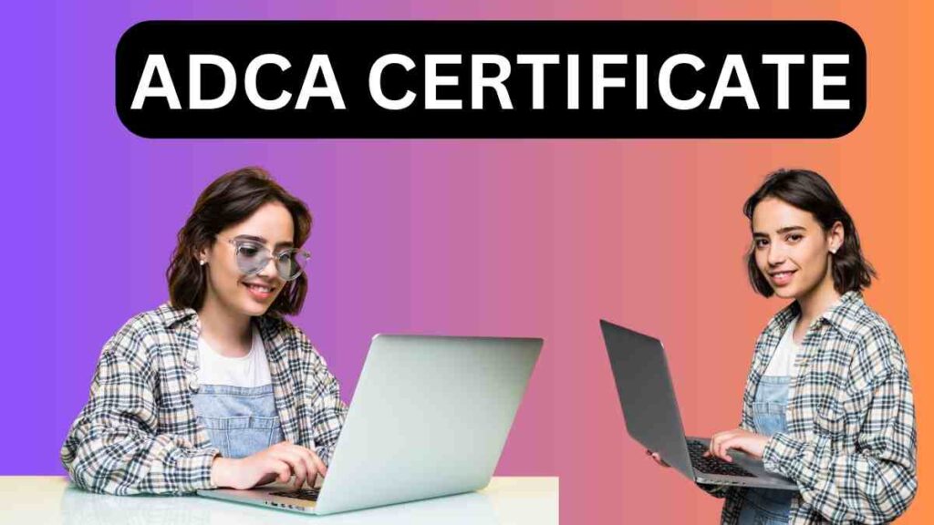 ADCA CERTIFICATE